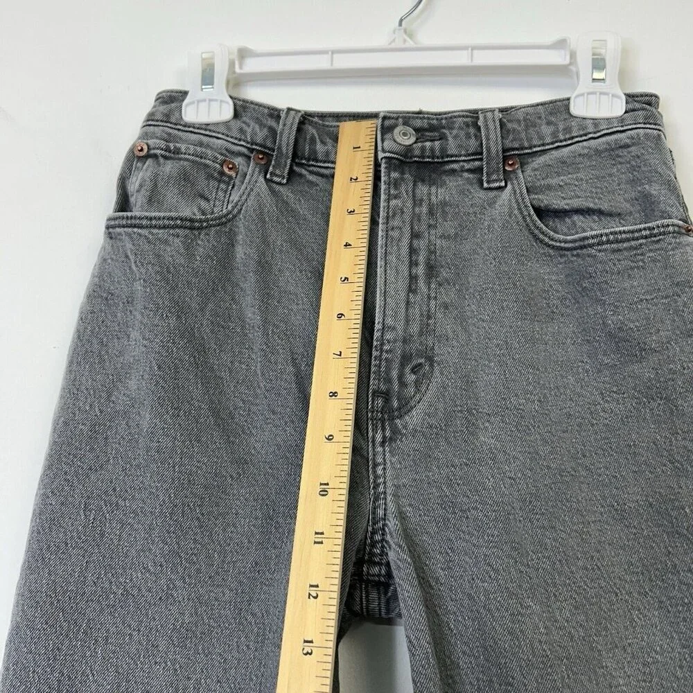 Abercrombie Fitch‎ 90s Straight Ultra High Rise Jeans Womens Size 26 Gray